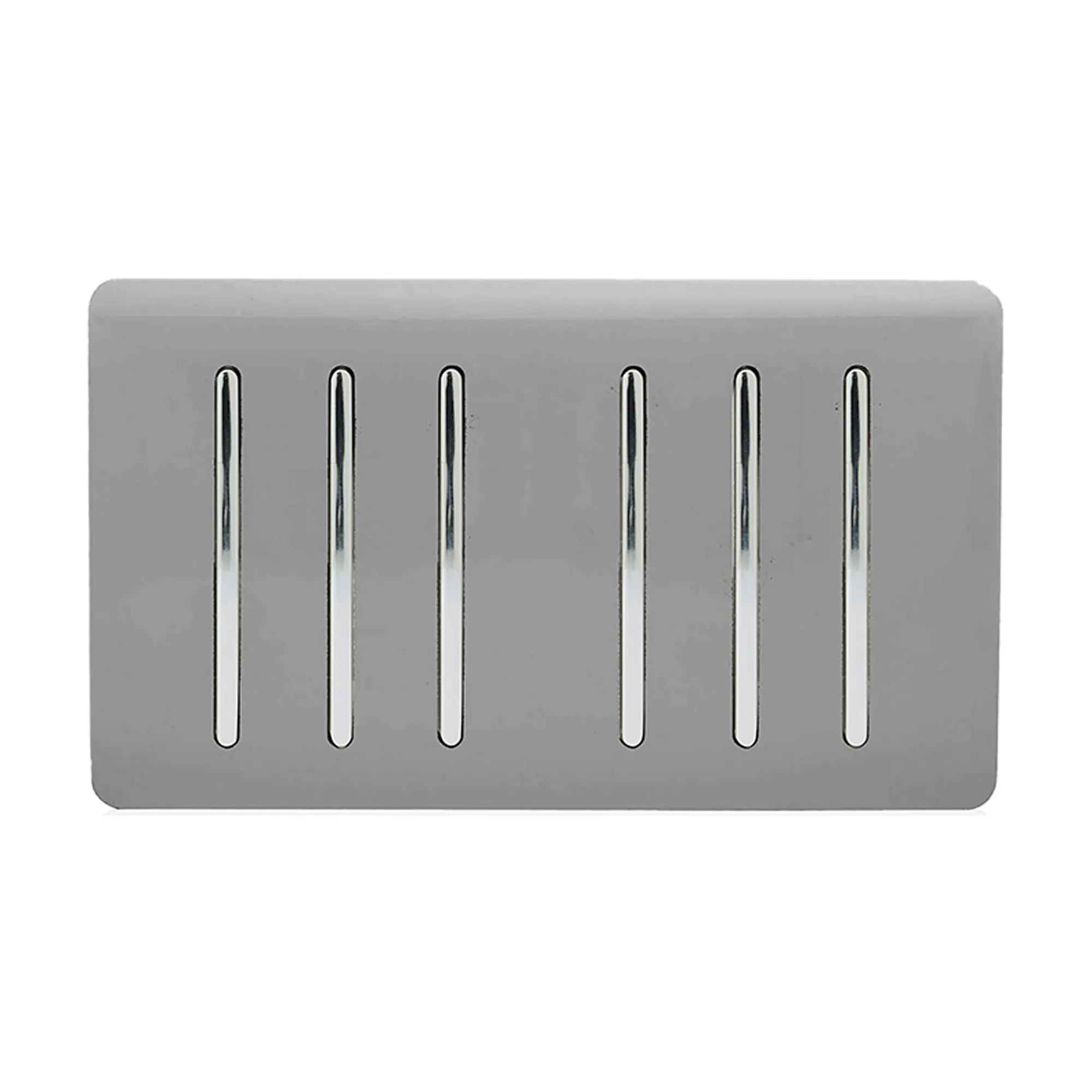 ART-SS66LG  6 Gang 2 Way 10 Amp Rocker Twin Plate Light Grey